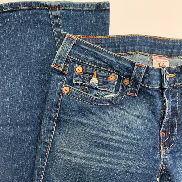 SOLD| true religion mid rise flare jeans - Picture 6 of 8